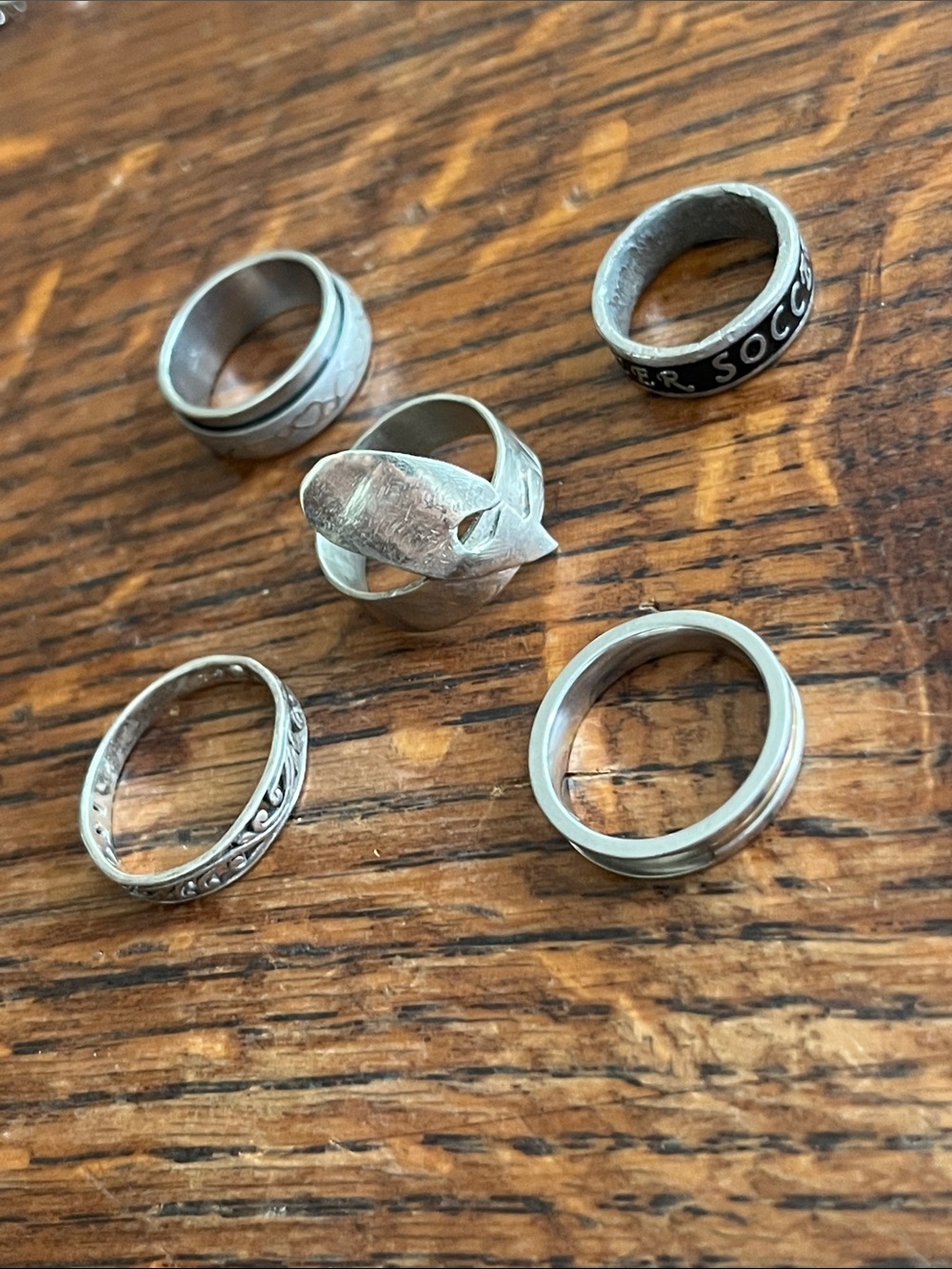 Assorted Silver-Tone Stackable Rings - Mixed Styles